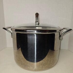 Henckels 8QT 18/10 Stainless Steel Stock Pot with Glass Lid Induction 42RA72